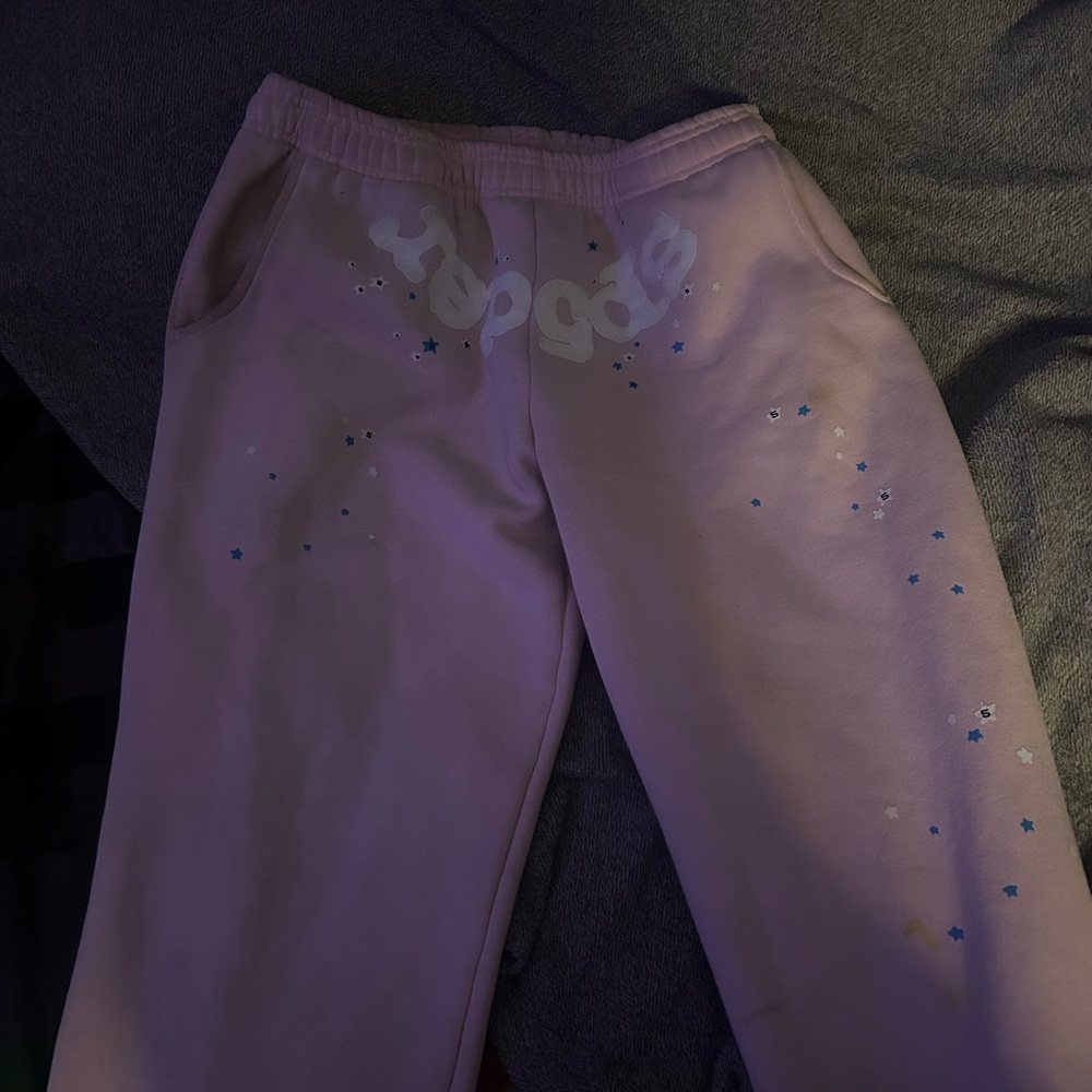 Men's Pink Joggers with Star Accents